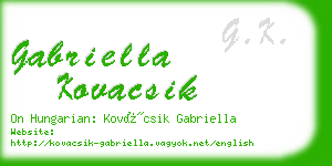 gabriella kovacsik business card